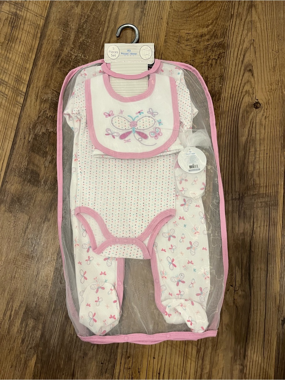 Infant Pink Butterfly 3-Piece Matching Set